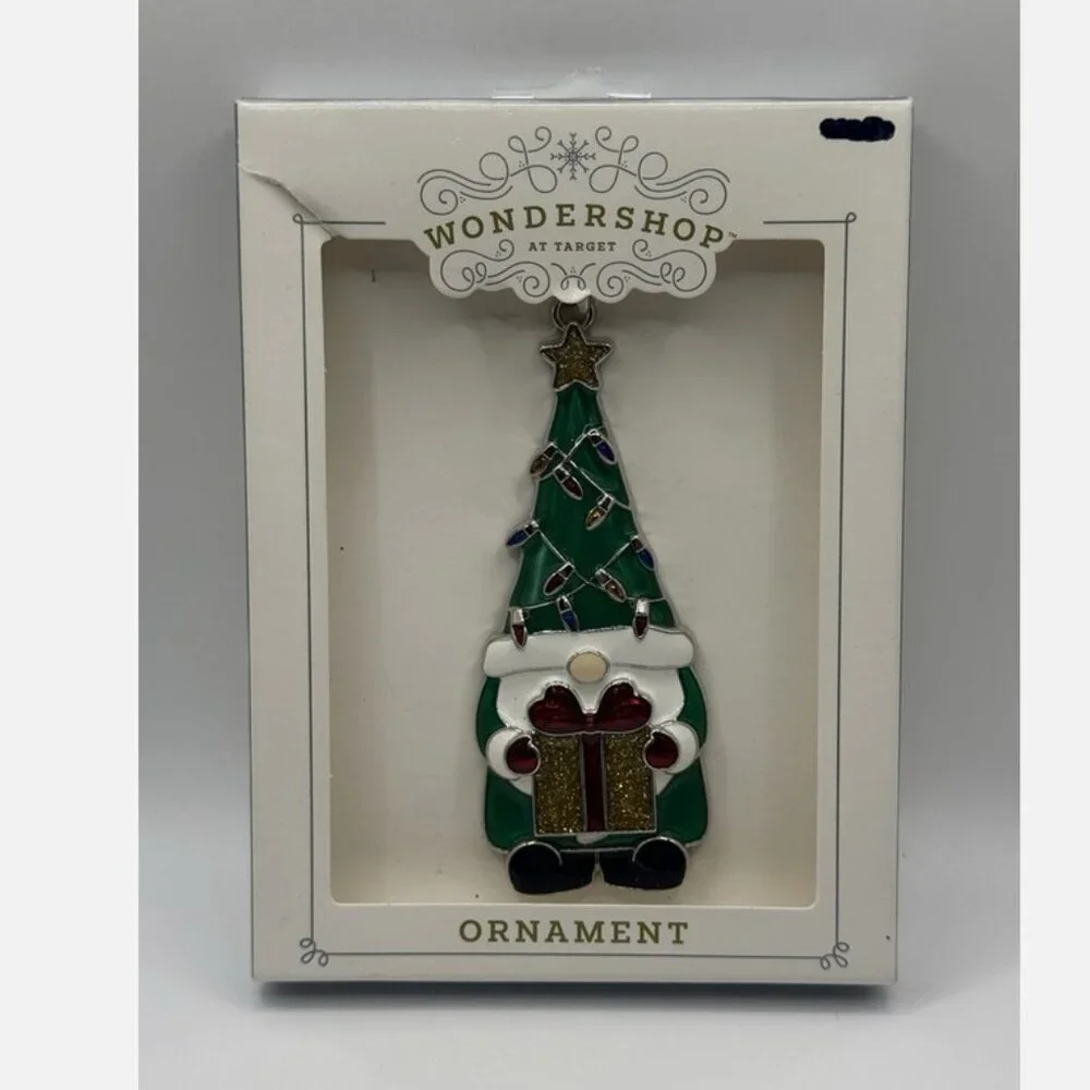 Wondershop At Target Gnome Metal Tree Ornament 2022